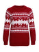 Red 1950s Fair Isle Christmas Sweater