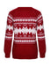 Red 1950s Fair Isle Christmas Sweater