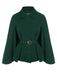 Green 1940s Lapel Cape Coat