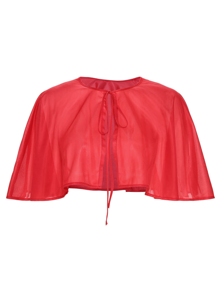 [Pre-Sale] Red 1950s Christmas Solid Cape