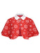 [Pre-Sale] Red 1950s Christmas Snowflake Lapel Cape