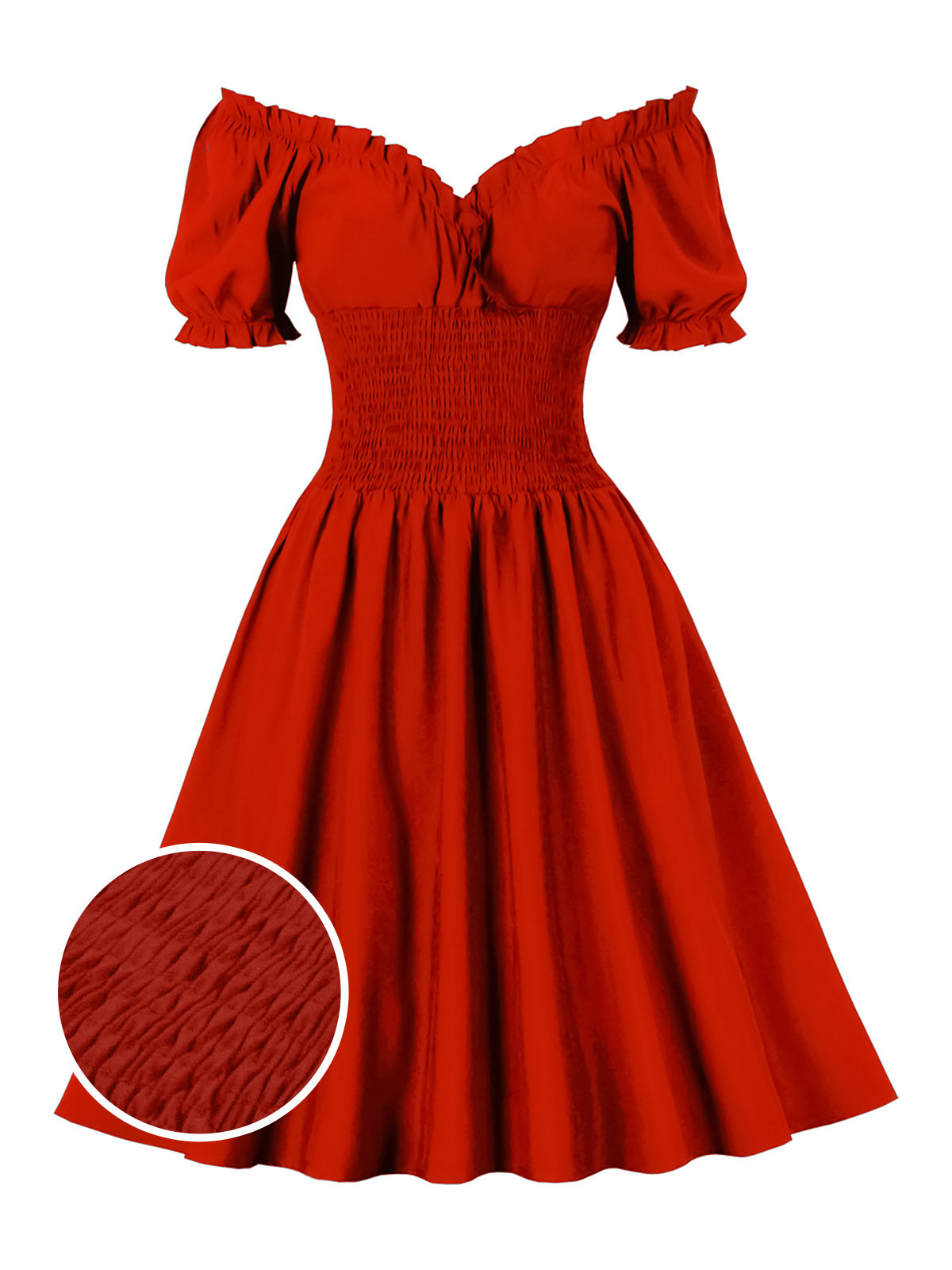 Red 1950s Christmas Plaid Girdle Dress