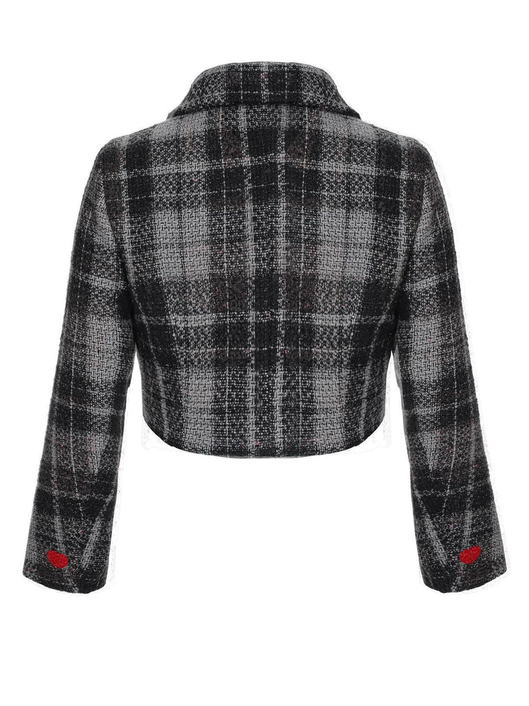 [Pre-Sale] Black 1950s Lapel Scottish Plaid Jacket