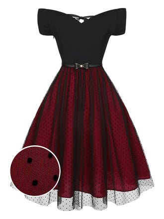 Vintage swing dress, flower crown, and Rago shapewear - TheEyreEffect