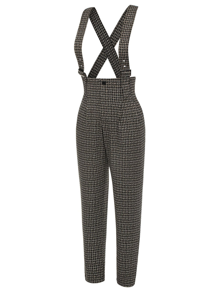 Pre-Sale] Gray 1950s Plaids Suspender Pants