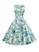 1950s V-Neck Floral Sleeveless Dress