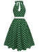 [Pre-Sale] Green 1950s Polka Dot Halter Dress