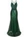 1920s V-Neck Side Slit Sequined Sling Dress