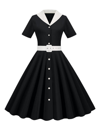 Women Vintage 1950s Dress Trench Jumper Skirt Halter Spaghetti Straps  Classy Fit and Flare Swing A-Line Prom Dress, Black, Small : :  Clothing, Shoes & Accessories
