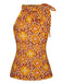 [Pre-Sale] 1960s Tie Neck Floral Sleeveless Top