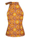 [Pre-Sale] 1960s Tie Neck Floral Sleeveless Top