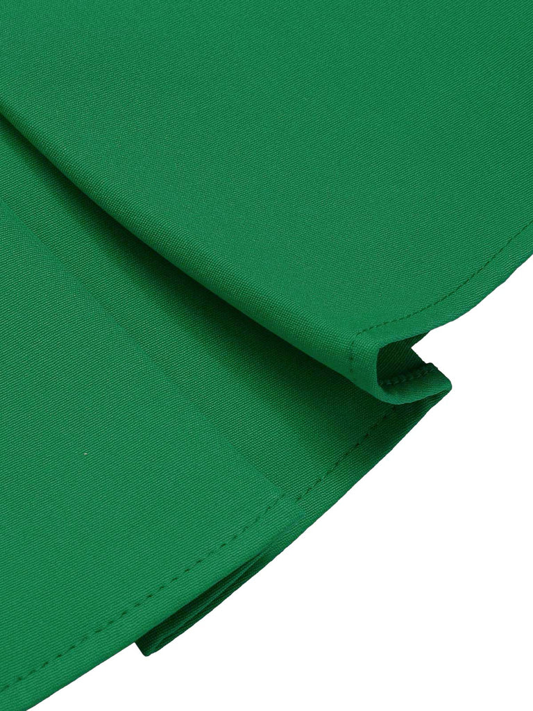 [Pre-Sale] Green 1960s Button Solid Belted Skirt