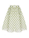 Green 1940s Schiffon Polka Dots Skirt