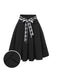 [Pre-Sale] Black 1950s Solid Umbrella Skirt with Belt