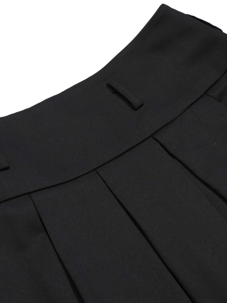 [Pre-Sale] 2PCS Black 1950s Plaid Halter Top & Umbrella Skirt