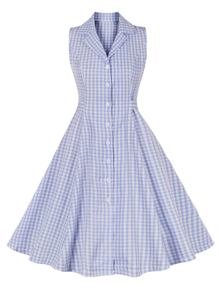 Light blue plaid dress best sale