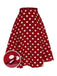 Red 1950s Polka Dot Swing Skirt