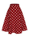 Red 1950s Polka Dot Swing Skirt