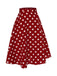 Red 1950s Polka Dot Swing Skirt