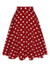 Red 1950s Polka Dot Swing Skirt