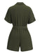 Green 1950s Waist Tie Lapel Romper