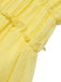 Yellow 1940s Spaghetti Strap Ruffle Hem Dress