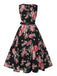 1950s Floral Bow Belt Vintage Dress