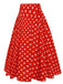 1930s High Waist Contrast Polka Dots Skirt