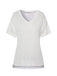 White 1930s V-Neck Solid Top