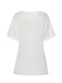 White 1930s V-Neck Solid Top