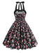 1950s Halter Roses Swing Dress