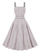 Pale Pink 1950s Polka Dots Swing Dress