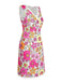 [Pre-Sale] Pink 1960s V-Neck Cartoon Flowers Pencil Dress
