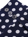 Deep Blue 1940s Polka Dot Skirt