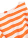 Orange 1960s Drop Waist Stripe Dress