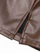 Brown 1950s Solid Faux Leather Pencil Skirt