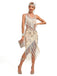 1920s Vintage Fringe Sequined Midi Party Dress