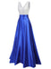 Blue 1920s V-Neck Sequined Formal Dress