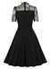 Black 1950s Lace A-Line Dress