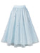 1950s Solid Beading Mesh Skirt