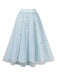 1950s Solid Beading Mesh Skirt