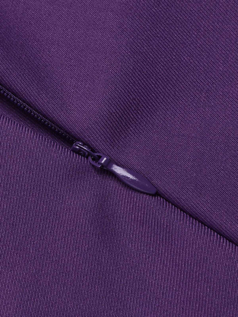 [Pre-Sale] Purple 1960s Solid Button Pinafore Skirt