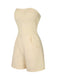 Beige 1950s Solid Pocket Bandeau Romper