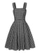 [Pre-Sale] Dark Gray 1950s Strap Plaids Sleeveless Dress