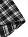 2PCS 1950s Lapel Rolled Sleeve Plaids Coat & Strap Dress