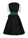 2PCS 1950s Oktoberfest White Top & Black Dress & Green Apron