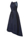 Blue 1940s Denim Tie Back Dress