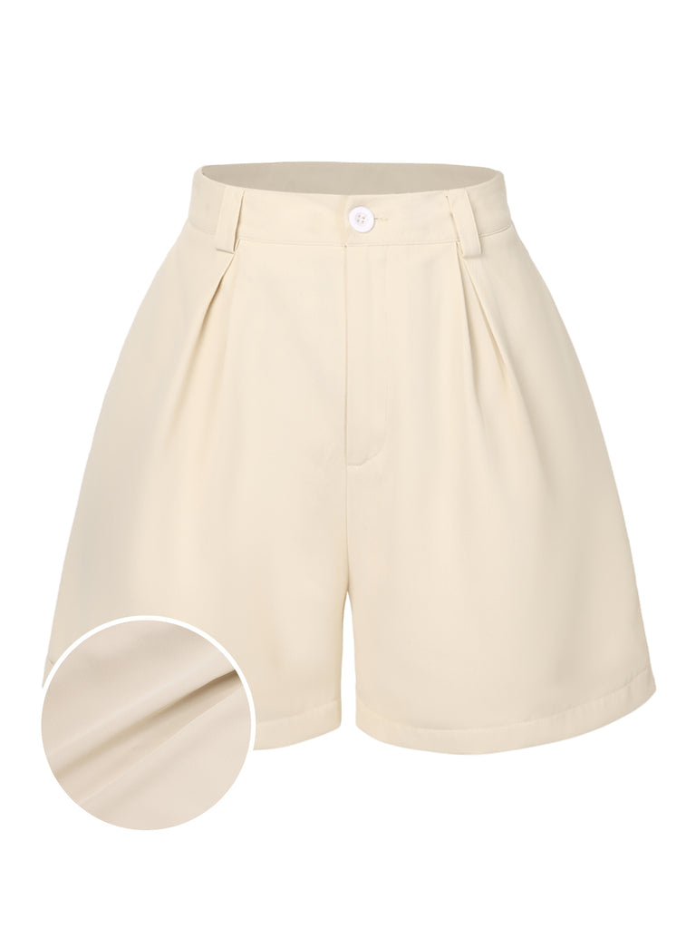 [Pre-Sale] Cream Color 1940s solid shorts