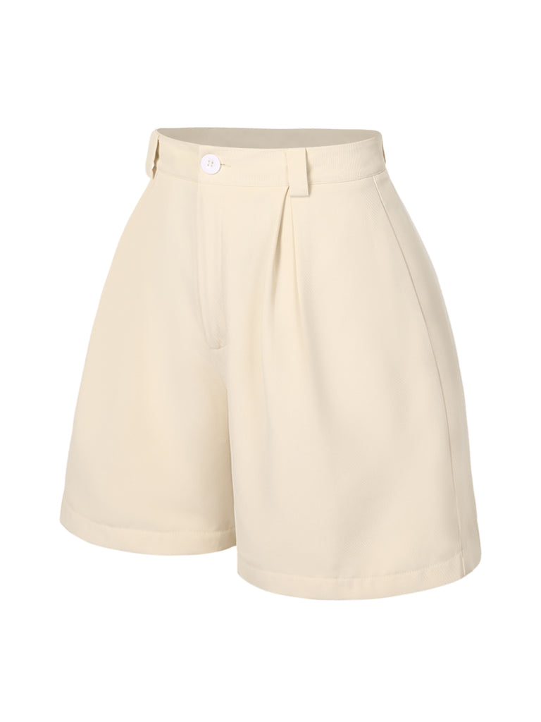 [Pre-Sale] Cream Color 1940s solid shorts