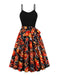 Black 1950s Pumpkin Halloween Swing Dress & Bolero Jacket